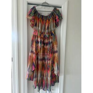 Ashley Stewart 14/16 vibrant sheer beach pool swim cover up